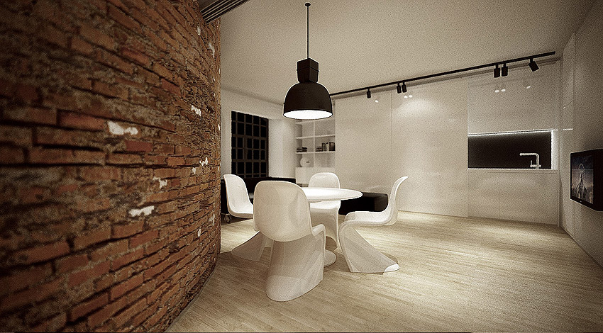 Дизайн квартиры-студии в Польше от Moomoo Architects