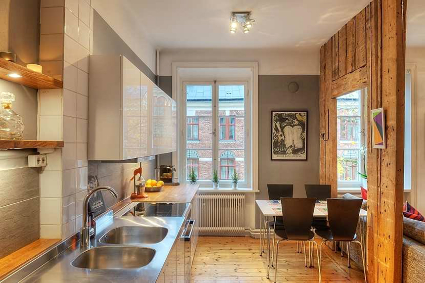 Дизайн интерьера квартиры-студии 24 м² в Швеции